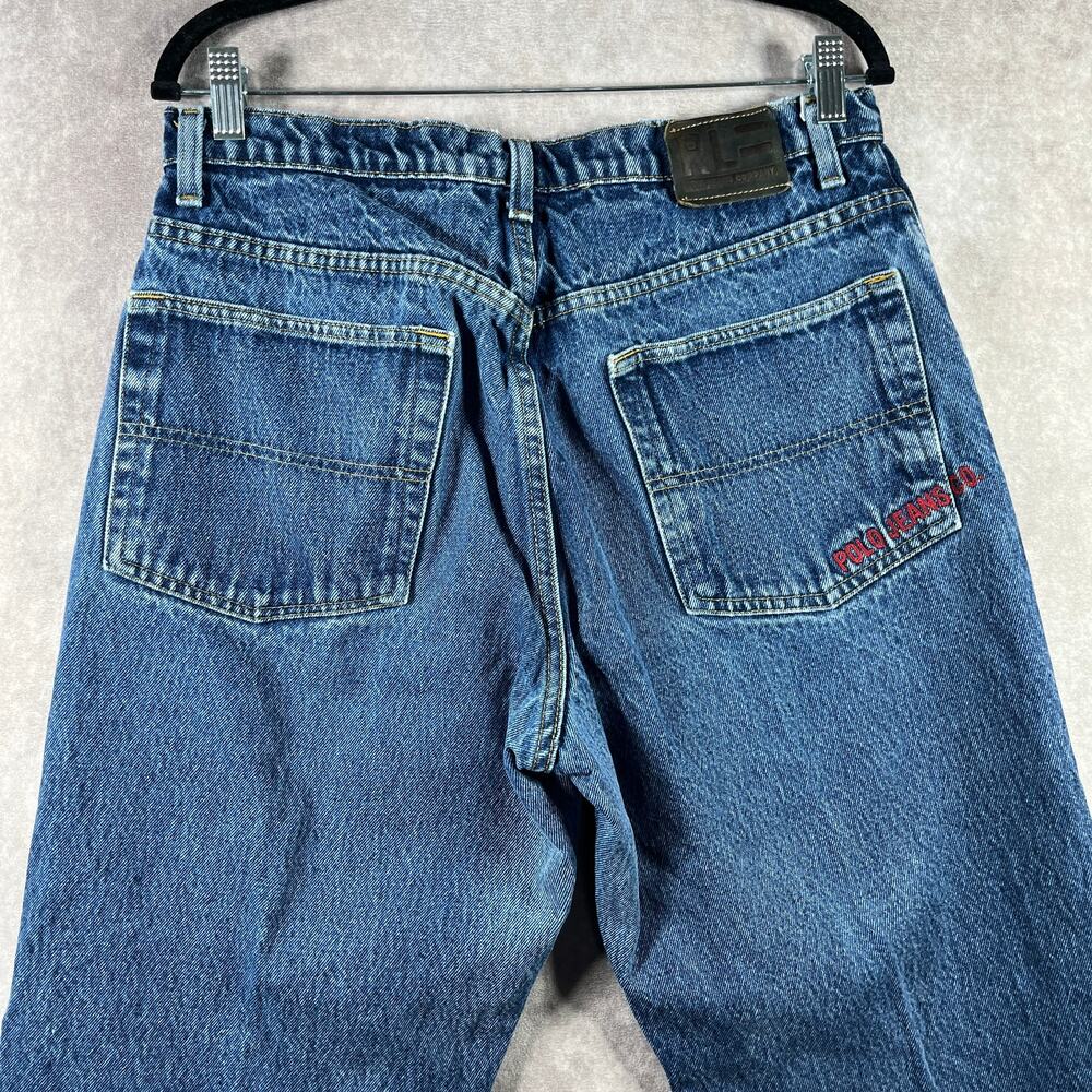 Polo Jeans Co Loose Jeans Mens 32X30 Blue‎ Medium Wash Denim Straight 90s Y2K
